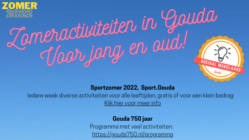 Zomers overzicht activiteiten in Gouda!