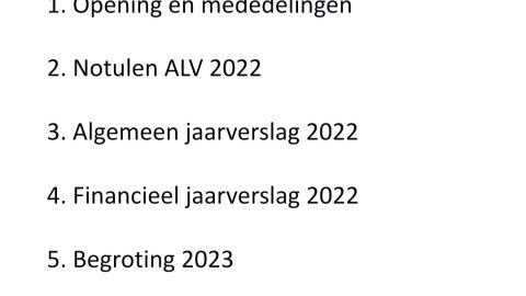 Herinnering Algemene ledenvergadering 2023