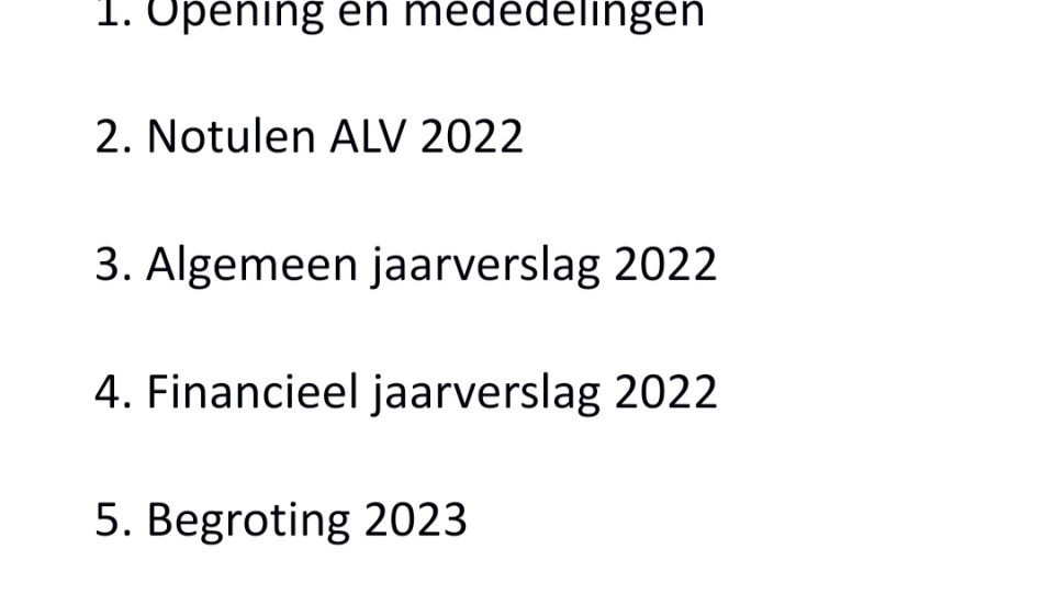 Herinnering Algemene ledenvergadering 2023