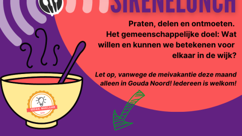 Sirenelunch mei – Let op, deze maand alleen in Ontmoetingscentrum Van Noord